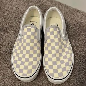 Grey checkered Vans